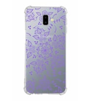 Samsung Galaxy J6 Plus  Köşe Korumalı Antişok Kapak Nostalji Desen Tasarımlı Şeffaf  Kılıf