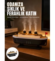 Ultra Sessiz Titanik Gemi LED Işıklı Aroma Difüzörü Oda Nemlendirici Yeni Nesil