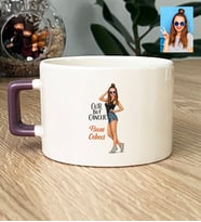 Kişiye Özel Karikatürlü Cute But Cancer Yengeç Burcu Lüks Fincan Doğum Günü Hediyesi