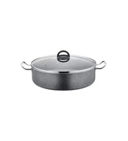 Polochef MEB136 Mega Granit Kısa Tencere 36 Cm (Gri)