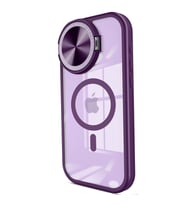 Apple İphone 14 Pro Max Kılıf Teleskop Lens Magsafe Silikon Kapak - Derin Mor