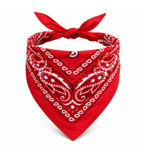 Kırmızı Kovboy Fuları Çocuk Bandana Western Desenli Boyun Fuları