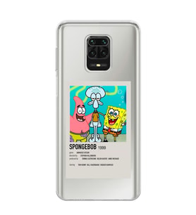 Redmi Note 9 Pro/Note 9S Uyumlu Sunger Bob Minimalist Poster Desenli Şeffaf Telefon Kılıfı
