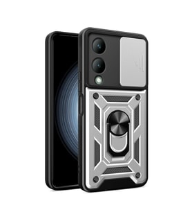 Y17S Kılıf Pars Lens Yüzüklü - Gümüş
