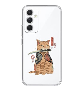 Samsung Galaxy A16 Uyumlu Catana Kedi Tasarımlı Şeffaf Telefon Kılıfı