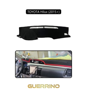 TOYOTA Hilux (2015+)TORPİDO KORUMA HALISI SİYAH KENAR