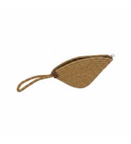 Rome Handmade Hasır Clutch Çanta krem