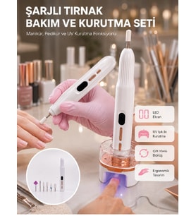 6 Değiştirilebilir Başlık ile Çok Amaçlı Tırnak Bakım Seti