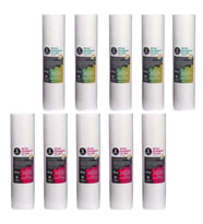 10 Adet Açık Kasa Su Arıtma Filtre 1-5 Mikron Sediment Spun Filtre (Beyaz)