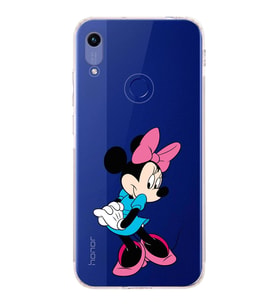 Huawei Honor 8a  Kamera korumalı Kapak Minnie Mouse Tasarımlı  Şeffaf Kılıf