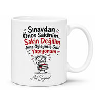 Sınav Stresi Yazılı Komik Baskılı Kupa Bardak Öğrenci Hediye Mug