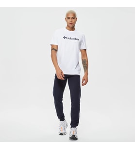 Columbia Cs0287 Csc M Basic Big Logo Brushed Ss Tee Erkek T-shirt (Beyaz)