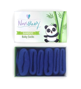Novibaby 3'lü Bambu Yenidoğan Bebek Çorap I Navy Blue I 0-6 ay (Karışık)