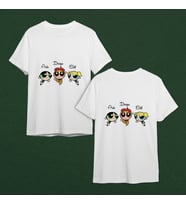 Power Puff Girls Tasarımlı Tişört Kişiye Özel ( Unisex - Büyük - Çocuk )
