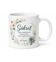 Şükret Yazılı Baskılı Kupa Bardak Hediye Motivasyon Porselen Kupa
