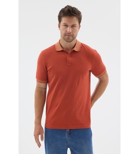 Tarçın Polo Yaka Pike Kısa Kol Slim Fit %100 Pamuk Tişört 1011260171