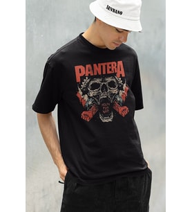Mouth For War Pantera Baskılı Unisex Oversize Rock Metal Tişört