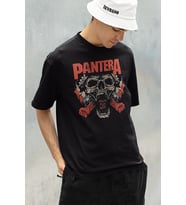 Mouth For War Pantera Baskılı Unisex Oversize Rock Metal Tişört