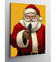 Kanvas Tablo Silahlı Noel Baba