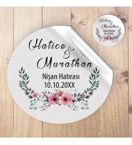 Yuvarlak Sticker Söz - Nişan - Düğün - Kına - Özel kesimli Etiket