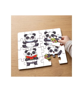 Sevimli Pandacık Tasarımlı 24 Parça Ahşap Çocuk Puzzle MPK1033