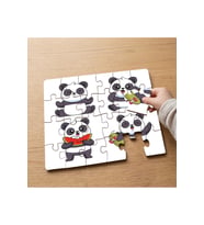 Sevimli Pandacık Tasarımlı 24 Parça Ahşap Çocuk Puzzle MPK1033