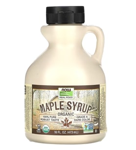 NOW Foods, Akçaağaç Organic Maple Syrup, Grade A, Dark Color (473 ml) (Renksiz)
