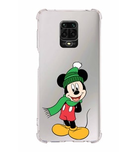 Xiaomi Redmi Note 9S Köşe Korumalı Antişok Kapak Mickey Mouse Tasarımlı Şeffaf  Kılıf