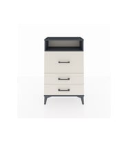 Arges Komodin Tek Raflı 3 Çekmeceli 60x30x96 Antrasit-Aytaşı