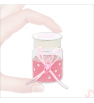 Emzikli Plastik Kavanoz, 6,5cm x 4cm x 12 Adet - Pembe