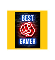 Ahşap Poster Best Gamer