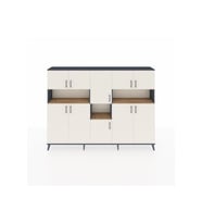 Arges Dolap 14 Raflı 10 Kapaklı 220x30x163 Antrasit-Aytaşı/Çam