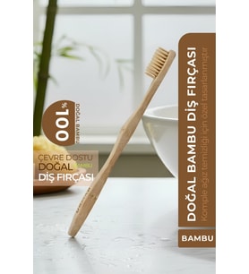 Bio Asia %100 Doğal Bambu Diş Fırçası, Doğal Liflerden Orta Sertlikte Diş Fırçası