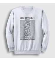 Presmono Unisex Beyaz Unknown Pleasures Joy Division Sweatshirt 87792tt (Beyaz)