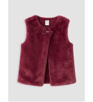 LCW Kids Bordo Bisiklet Yaka Kız Çocuk Pelüş Yelek