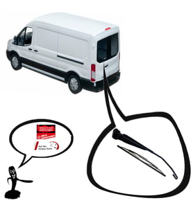 Ford Transit V363 Arka Silecek Kolu ve Süpürgesi 2014-2019 Sağ