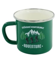 Orcamp Retro Emaye Kupa Yeşil Adventure 330 cc (Mavi)