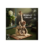 Büyülü Çello 3D Puzzle Ahşap Minyatür Maket Kiti DIY Kendin Yap