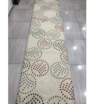 Saray Halı Samyeli 10941 Wk 80X300 Krem Kırmızı Gri Yolluk !
