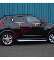 Nissan Juke Krom Cam Çıtası Takımı 2010-2019 Arası  4 Prç. Paslanmaz Çelik