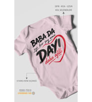 Babaya özel Kısa Kollu Bebek Body %100 Pamuk