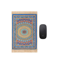 Bursa İpek Mavi Dekoratif Küçük Halı Mousepad