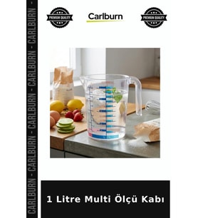 Özel Üretim Mutfak Pratik Şeffaf Fonksiyonel 1 Litre Multi Ölçü Kabı