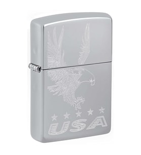Zippo Engraved Eagle and USA Çakmak - 49007-00062-MODEL19