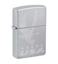 Zippo Engraved Eagle and USA Çakmak - 49007-00062-MODEL19