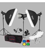 Godox SK400 3'lü Paraflaş Set + Çekim Masası 1x2m