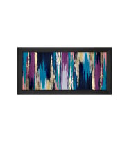 Soyut Şekiller Motifli Kanvas Tablo 50 x 70 cm Siyah Çerçeve