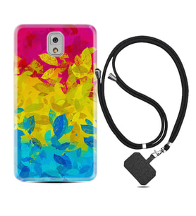 Samsung Note 3 4 5 8 9 20 Ultra 10 Lite Kılıf Boyun Askılı Silikon Yapraklar 1634