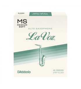 D'Addario RJC10MS La Voz Alto Saksafon Kamışı Medium Soft Sertlik (Profesyonel/Caz) - 10'lu Paket  Kolay Çalım ve Esnek Ton Yapısı