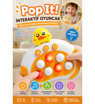 Işıklı ve Müzikli Elektronik Pop It Akıl ve Zeka Geliştirici İnteraktif Hızlı İtme Eğitici Oyuncak 3+ Yaş
